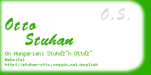 otto stuhan business card